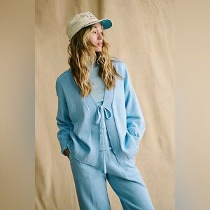 NWOT Free People Beach Solar Sweater Set-Soft Blue Heather